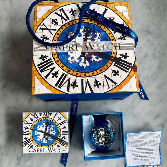 Capri Watch - Blue and Stainless Steel - 49MM - Picture 2 of 6